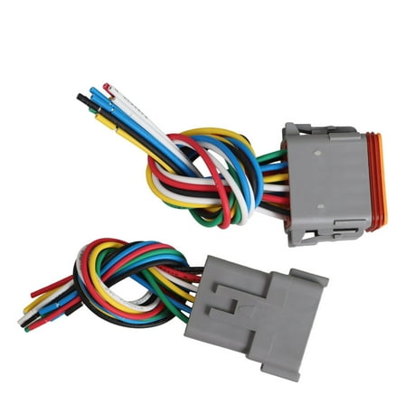 12 AWG Assembled 12 Pin waterproof connector 6" wire kit for car US