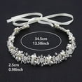 thumbnail image 2 of Bridal Headpiece Flower Design Wedding Headband Bridal Hair Accessories (Silver), 2 of 4