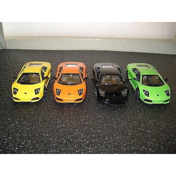 Set of 4 : 5" Kinsmart Lamborghini Murcielago LP640 Diecast Model Toy Car 1:36