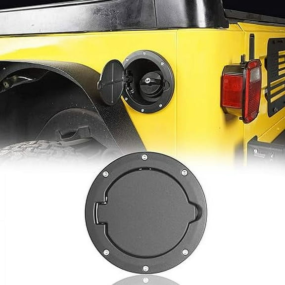 Fuel Filler Door Cap Gas Cover Cap for Jeep Wrangler JK & Unlimited 2/4 door 2007-2017
