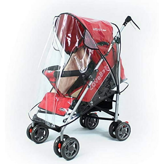 Visland Stroller Rain Cover Universal Waterproof Baby Stroller Cover, Rain Cover for Stroller, Jogging Stroller Rain Cover, Pushchairs Stroller Weather Shield for Wind Snow Dust, Ventilation Clear