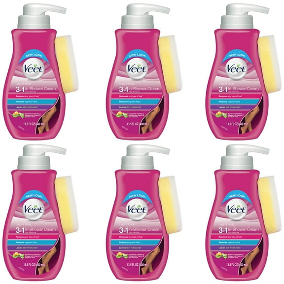 Pack of (6) Veet Botanic Inspirations In Shower Cream, 13.5 fl Oz
