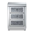 thumbnail image 4 of Baxton Studio Bronze Finished and Luxe Mirrored 3-Drawer Nightstand, 4 of 6