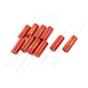 10Pcs 2.2uF 250V DC Through Hole Tubular Audio Capacitor Red New