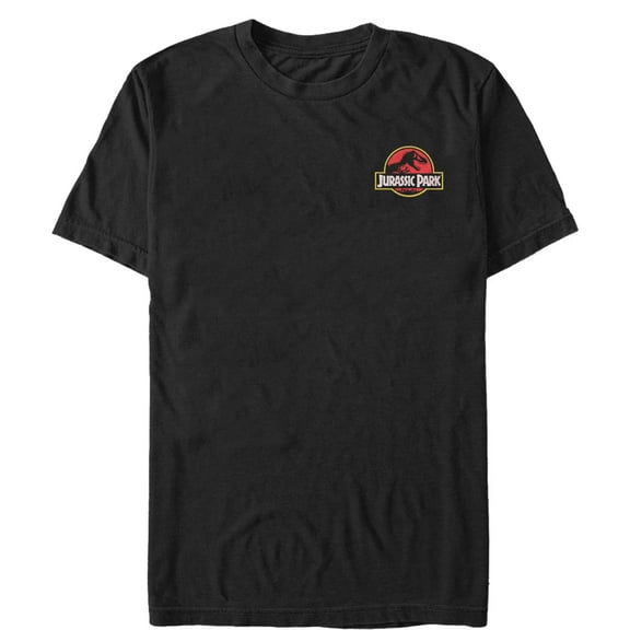 Men's Jurassic Park Classic Logo Badge  Graphic Tee Black 3X Large