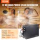 thumbnail image 2 of VEVOR Generador de ducha de vapor de 12 KW, calefacción segmentada y personalización de temperatura y kit de vapor con temporizador de 24 horas, 2 of 9