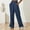 Dark Blue, variant on Womens Cargo Utility Trousers, Cargo Utility Multi Pocket Trousers Elastic High Waist Pleated Front Wide Leg Casual Daily Pants, Gray M