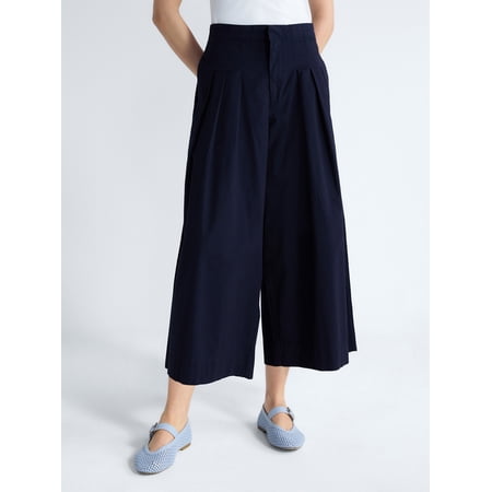 Free Assembly Women s and Women s Plus High Rise Wide Leg Pleated Culotte Pants Sizes XS-XXL