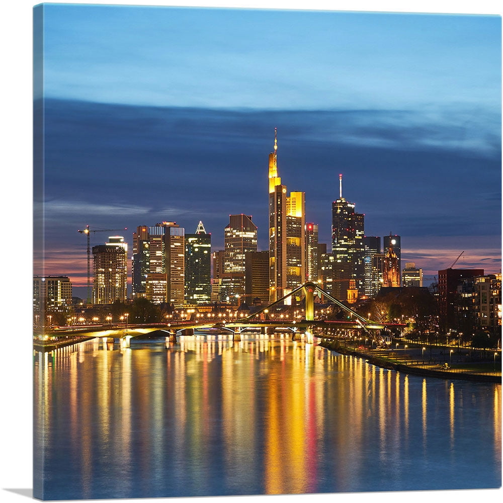 Original Cityscape Scenery of Cologne City made with Acrylic Paints on  Canvas, Night City Lights with a Cozy Urban Scene, Medium Size Wall Art