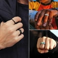 thumbnail image 3 of ORUYROP Men Vintage Celtic Rings, Can Engrave, Stainless Steel/Gold Plated/Black (Send Gift Box), 3 of 7