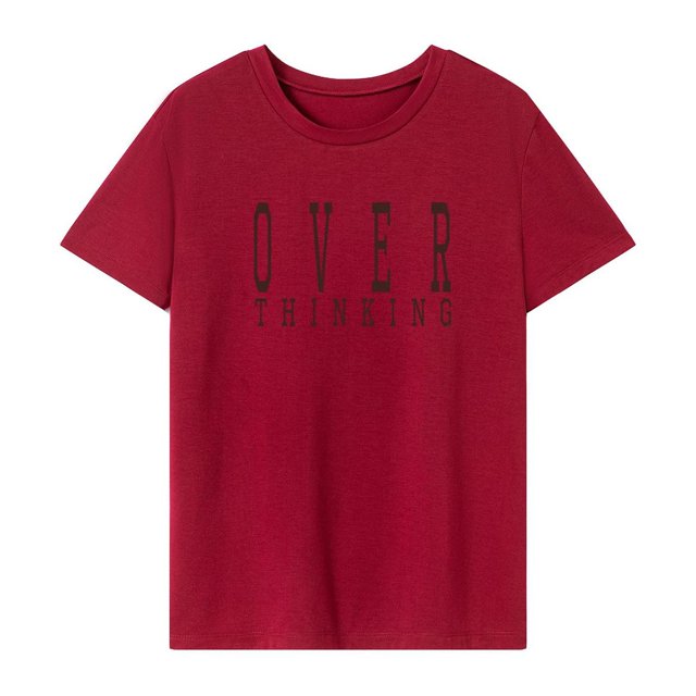 Camiseta para mujer cómoda y casual con cuello redondo para playa, viajes, trabajo SG
