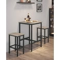 thumbnail image 3 of CQAOE Bar Table, Small Kitchen Dining High Top Pub Cocktail Table for Living Room Party, Sturdy Metal Frame, 23.6 x 23.6 x 36.2 Inches for Narrow Spaces, Easy to Assemble, Greige and Black, 3 of 6