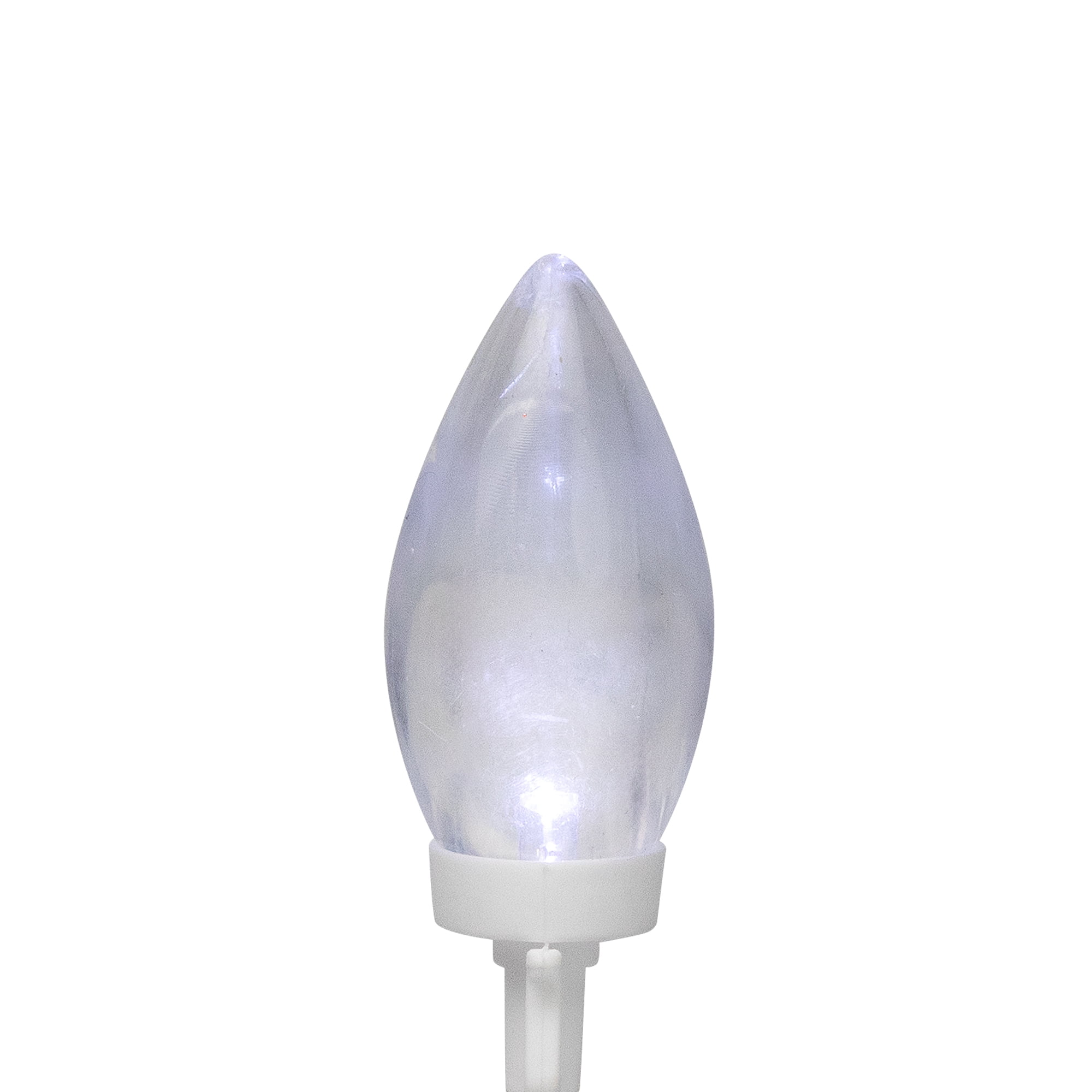 LED Patriotic C9 Christmas Lights - Red Clear and Blue - 16' White Wire - 50ct
