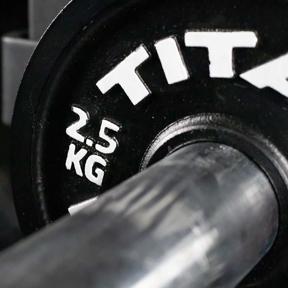 Titan Fitness 2.5 KG Olympic Calibrated Steel Powerlifting Plates, Machine Precision Steel Discs, Sold in Pair