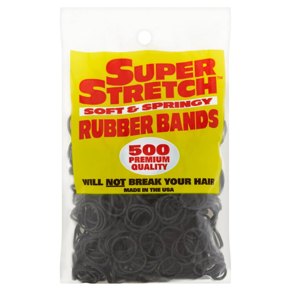 Super Stretch Spartan super stretch rubber bands, black, 500 count