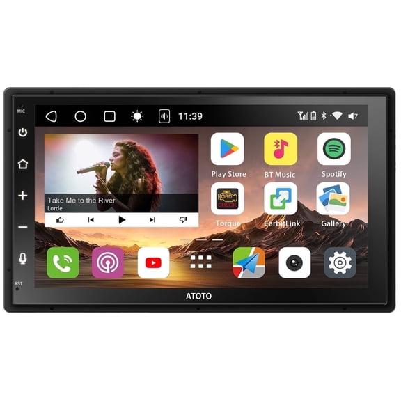 ATOTO S8 Android Double Din Car Stereo, Carplay/Android Auto Wireless Wired, Android Car Radio 7 inch, 3G 32G GPS, AI Chat   Support 4G LTE SIM& WiFi, QLED Screen,DSP System, GPS Navigation Head Unit