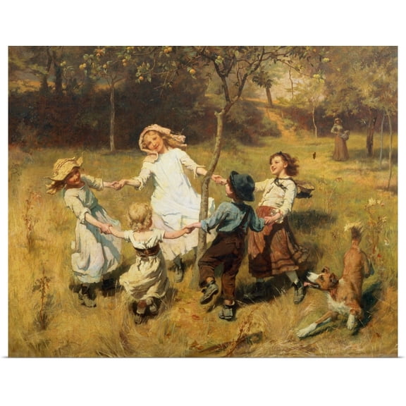 Great BIG Canvas | Rolled Frederick Morgan Poster Print entitled Ring-a-Ring-a-Roses-Oh