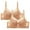 Beige, variant on SBYOJLPB Plus Size Everyday Bras 2PC Women Leopard-Print Front Buckles Underwear No Steel Close Bra Black 36D