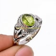 thumbnail image 2 of Green Peridont Cut Stone 925 Sterling Silver Handmade Design Ring for Her, 2 of 2