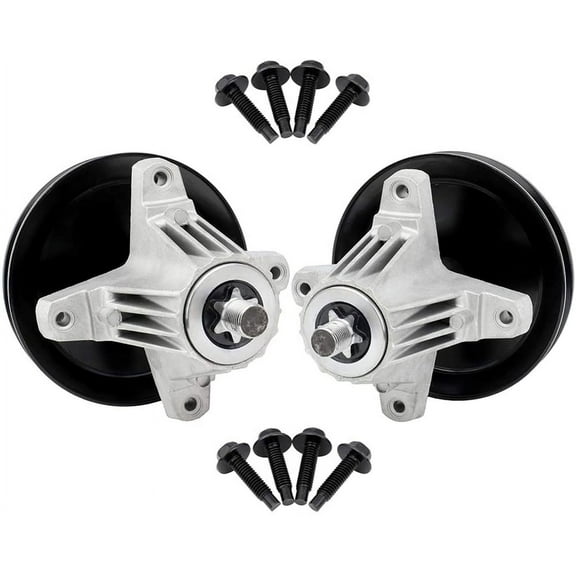 SCITOO NEW Mower Spindle with bolts Spindle Assembly Replacement for TROYBILT for MTD DECK 618-06989 918-06989 of 2 pcs