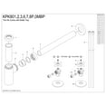 thumbnail image 3 of Kingston Brass KPK807P Trimscape Modern Plumbing Sink Trim Kit with Bottle Trap, Brushed Brass, 3 of 5