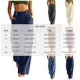 thumbnail image 3 of Womens Cargo Pants High Waisted Wide Leg Casual Loose Fit Trousers for Streetwear, Hiking & Daily Wear, 3 of 9