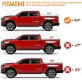 thumbnail image 4 of Nilight Soft Roll Up Truck Bed Cover Compatible with Ram 1500 2019 2020 2021 2022 2023 2024 2025 New Body Style,6.4ft, 4 of 7