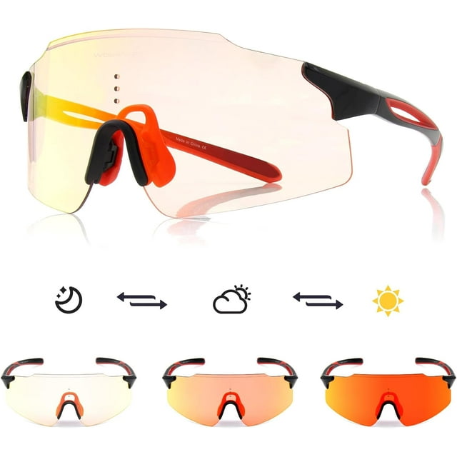 Gafas de sol deportivas fotocrómicas sin marco para hombres y mujeres, protección uv400 para conducir