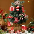 thumbnail image 3 of Festive Wooden Christmas Ornament Hanging Holiday Set for Tree 36PCS, 3 of 6