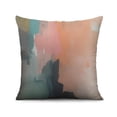 thumbnail image 2 of Watercolor Orange Black Throw Pillow Covers 16"x16", Set Of 2, Linen Study Sofa Cushion Cover Indoor Living Room Home Decor, 2 of 7