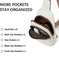 thumbnail image 5 of Small Sling Bag for Women Leather Crossbody Bags Fanny Pack Chest Bag for Travel, 5 of 6