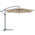 thumbnail image 2 of Devoko 10 ft Outdoor Patio Offset Umbrella Shade Market Hanging Umbrella with Cross Base, Beige, 2 of 7