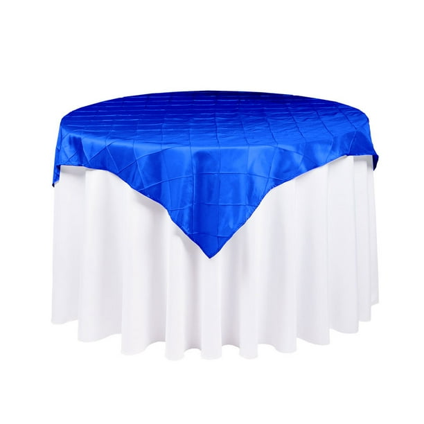 Quasimoon Royal Blue Square Pintuck Chameleon Table Cloth Overlay Cover 72 X 72 Inch By Paperlanternstore Walmart Com Walmart Com