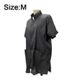 thumbnail image 2 of Barber Jacket For Men, Hair Stylist Grooming Smock Vest Shirt, Black, 2 of 5