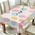 thumbnail image 6 of SKYSONIC Easter Eggs Rectangle Tablecloth Spill-Proof Polyester Table Cloth Table Cover for Kitchen Dining Picnic Holiday Party Decoration,60x120 Inch, 6 of 7