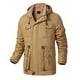 thumbnail image 1 of Gibobby Chamarra hombre casual Abrigos de invierno para hombre, chamarra de franela de moda para hombre, chaquetas ligeras con cierre(Caqui,XG), 1 of 5