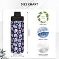 thumbnail image 3 of Lsque crystal flower Skull Pattern Water Bottle,18oz Sports Insulated Kettle for Cycling Gym Basketball Outdoor, Suitable as a Present, 3 of 7
