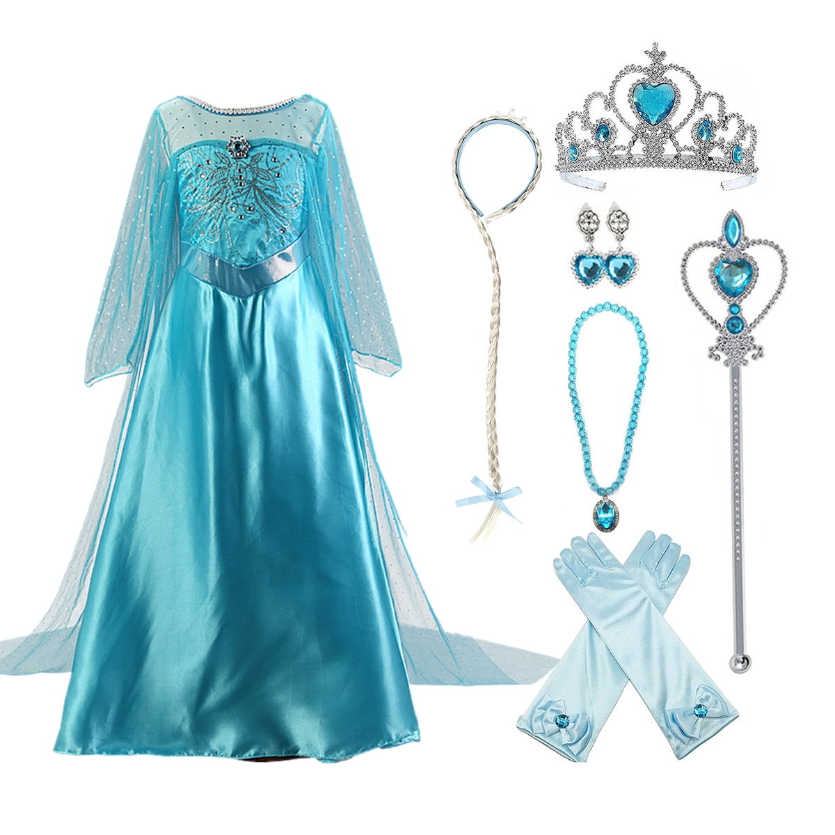 Koveinc Princess Costume Party Dress Little Girls Cosplay Dress up