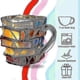 thumbnail image 5 of 2025 New 3D Painted Book Mug - Stacked Books Design Glass Coffee Cup for Hot & Cold Drinks - Novelty Gift for Book Lovers & Friends 1, 5 of 5
