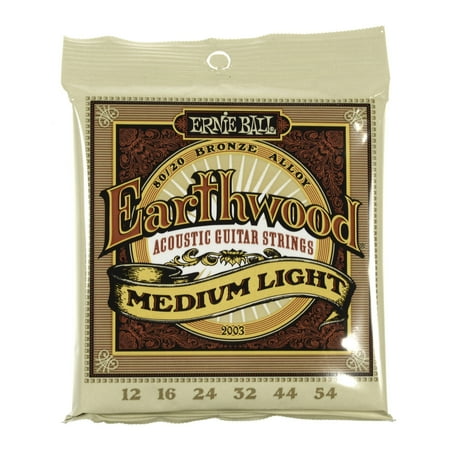Ernie Ball Earthwood Medium Light Acoustic Strings, 80/20 Bronze .12-.54, P02003