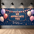thumbnail image 5 of Decorative Design Appreciation Banner Colorful Balloons Star Theme Thank You for Office Party Team Event Employee Recognition, 5 of 7