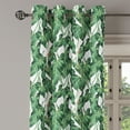 thumbnail image 3 of Ambesonne Leaves Grommet Curtain, Tropical Botany Leafy Garden, 50"x60", Green Cinnamon and White, 3 of 5