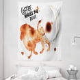 thumbnail image 1 of Coffee Art Tapestry, Be Brave and Courageous Inspiration Motivation Nature Wild Lion, Wall Hanging for Bedroom Living Room Dorm Decor, 60W X 80L Inches, Burnt Sienna Black White, by Ambesonne, 1 of 2