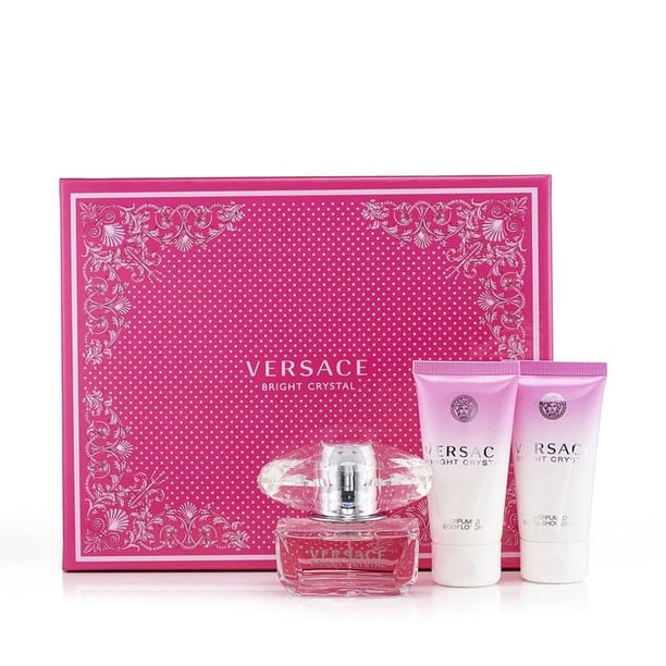 Set de Perfume Versace Bright Crystal Dama eau de Toilette 3 Piezas