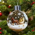 thumbnail image 5 of Cagogo under $5 Equestrian Tree Decor, Equestrian Christmas Ornament Collection, Transparent Acrylic Horse Figurine Baubles, Golden Glitter Christmas Tree Decorations, 5 of 5
