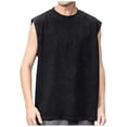 thumbnail image 4 of Gibobby Men's Cotton Linen Tank Top Shirts Casual Sleeveless Lace Up Beach Hippie Tops Bohemian Renaissance Pirate Tunic(XL,Black), 4 of 8