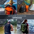 thumbnail image 2 of Summit Outwear Waterproof Backpack – Large 35L Dry Bag Backpack with Roll Top Closure –Waterproof Phone Case Included Hiking Backpack with Cushioned Back Panel – Dry Sack for Hiking, Kayaking, Travel, 2 of 5