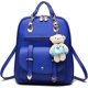 thumbnail image 1 of Mochila de cuero para niñas, minibolso de hombro acolchado de moda para adolescentes, tamaño pequeño (azul tesoro), 1 of 5