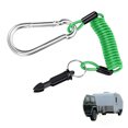 thumbnail image 2 of CZSCPDAW Stainless Steel Trailer Breakaway Cable with Coiled Spring, Carabiner and Pull Pin for RVs and Boats, 2 of 7