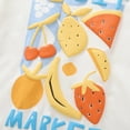 thumbnail image 5 of VNKIDY Boys Girls Kids 2 Piece Casual Outfit Short Sleeve Crewneck Fruits Applique TShirts Matching Checkered Loose Fit Shorts For Summer Casual Wear Blue 100, 5 of 7